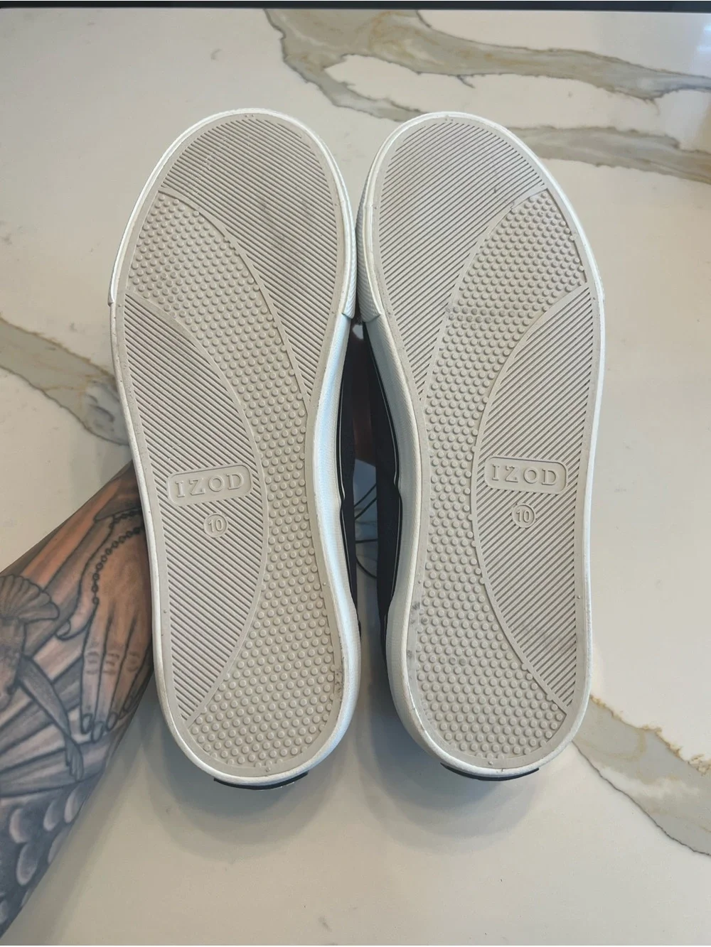Izod Navy Canvas Low-Top Sneakers with White Sole